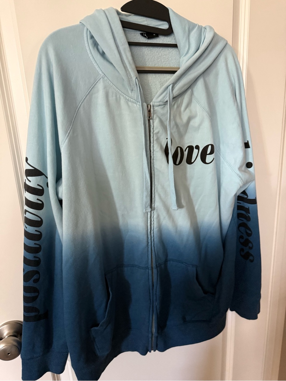 torrid Light Blue Fleece Zip Hoodie